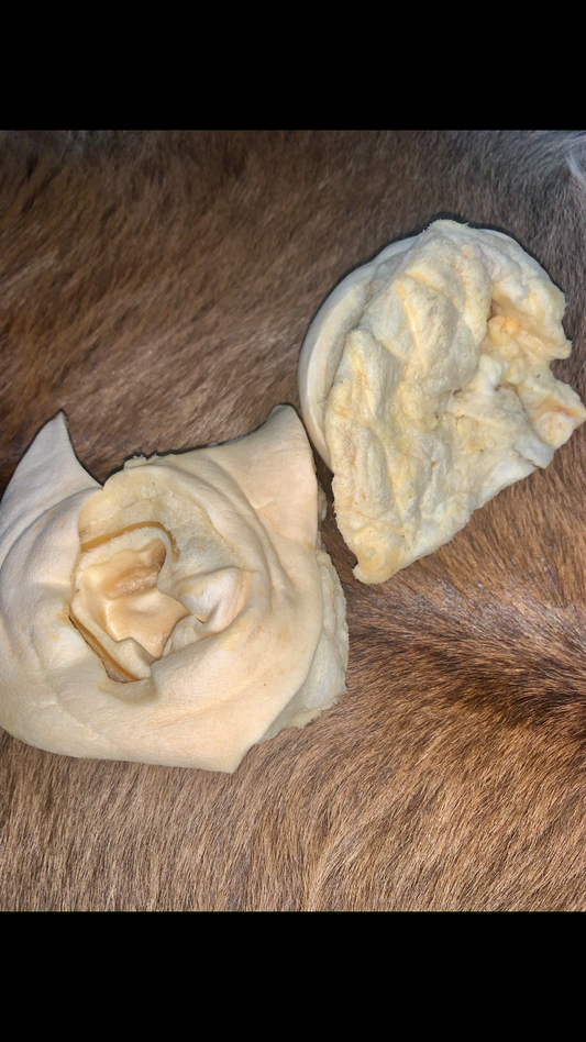 Natural beef bagel chew for dogs - high-protein low-fat air-dried treat gentle on sensitive stomachs