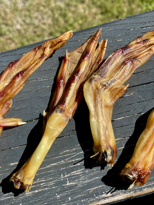 Duck feet dog treats - natural joint support chew rich in glucosamine and chondroitin 2 count