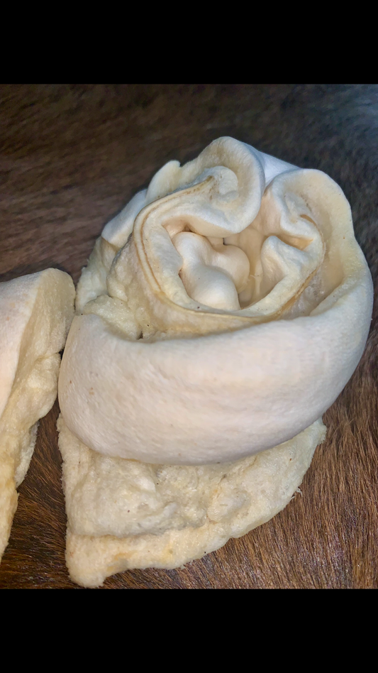 Beef bagel dog chew - collagen-rich digestible rawhide-free alternative for dental health