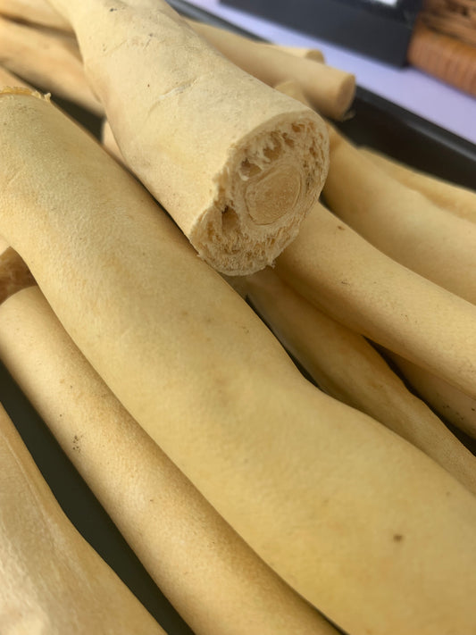 Natural cow tail dog chew - 100% digestible beef tail treat and rawhide-free alternative