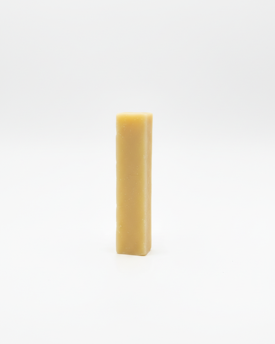 4" Mini yak cheese chew for small dogs on a white background